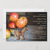 Invitation Ponies mignonnes et pommes Baby shower à cheval d' (Dos)