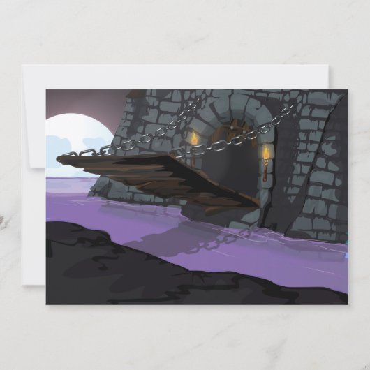 Invitation Pont à tiroirs du château et Moat (Devant)