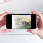 Invitation Pont couvert d'automne Dîner d'action de grâces