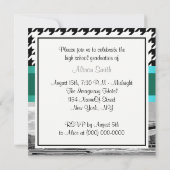 Invitation Pont de Brooklyn Blk Wht Houndstooth 2 Diplôme (Dos)