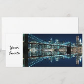 Invitation Pont de Brooklyn et horizon de Manhattan (Devant / Derrière)