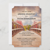 Invitation Pont rustique en bois dans le Mariage campagnard (Devant)