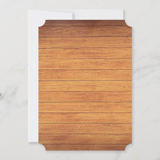 Invitation Pont rustique en bois dans le pays Anniversaire (Dos)