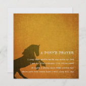 Invitation PONY PRAYER 5.25 x 5.25 card (Devant / Derrière)