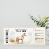 Invitation Pony Ride Gift Certificate (Debout devant)