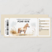 Invitation Pony Ride Gift Certificate (Devant / Derrière)
