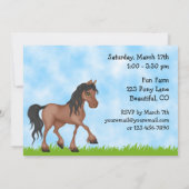 Invitation Pony Rides Équitation Garçons Anniversaire Invitat (Dos)