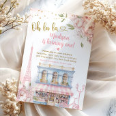 Invitation Pony Rose Bleu Oh La Café Français Anniversaire