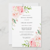 Invitation Pony rose Fête des mariées botanique florale Invit (Devant)