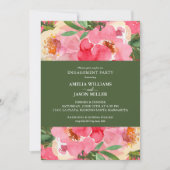Invitation Pony rose Fleur d'engagement (Devant)
