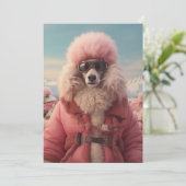 Invitation Poodle arctique (Debout devant)