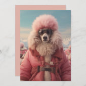 Invitation Poodle arctique (Devant / Derrière)