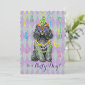 Invitation Poodle de Jouet Mardi Gras (Debout devant)