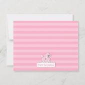 Invitation Poodle Eiffel Tower Paris Anniversaire (Dos)