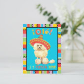 Invitation Poodle miniature Fiesta (Debout devant)