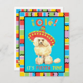 Invitation Poodle miniature Fiesta (Devant / Derrière)