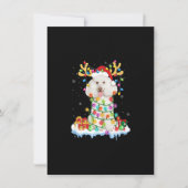Invitation Poodle Père Noël Reindeer Noël Chemise Drôle Chien (Devant)