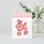 Invitation Poodle Rose (Debout devant)
