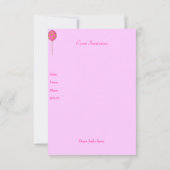 Invitation Poodle rose blanc 1er anniversaire (Dos)