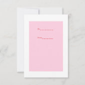 Invitation Poodle rose Petit Valentin Vintage traditionnel (Dos)