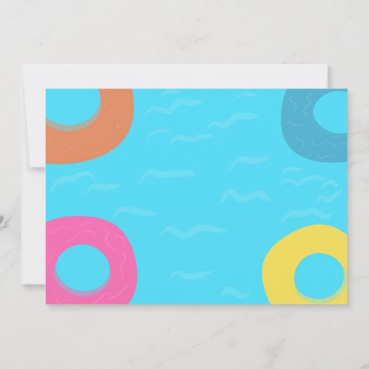 Invitation Pool Bing Party Anniversaire N'importe quel âge (Dos)