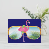 Invitation Pool de Flamants roses / Fête - SRF (Debout devant)