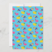Invitation Pool Float Patterned Pool Party Personnalisé (Dos)