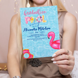 Invitation Pool Grad Party Lycée de l'école secondaire