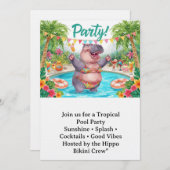 Invitation Pool party  (Devant / Derrière)