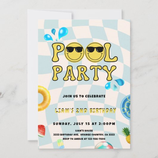 INVITATION POOL PARTY (Devant)