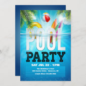 Invitation Pool Party (Devant / Derrière)