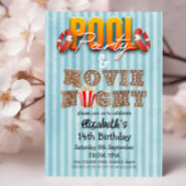 Invitation Pool Party and Movie Night 