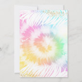 Invitation Pool Party Anniversaire Rose Tie Dye Girly Pool Pa (Dos)