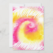 Invitation Pool Party Anniversaire Rose Tie Dye Girly Pool Pa (Dos)