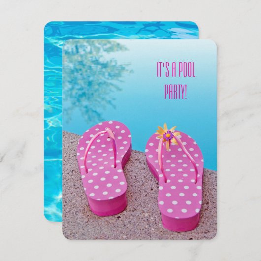 Invitation Pool Party Bash (Devant / Derrière)