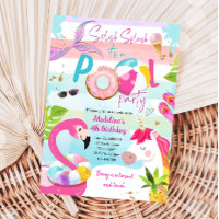 Pool Party Bash Unicorn Mermaid Flamant rose
