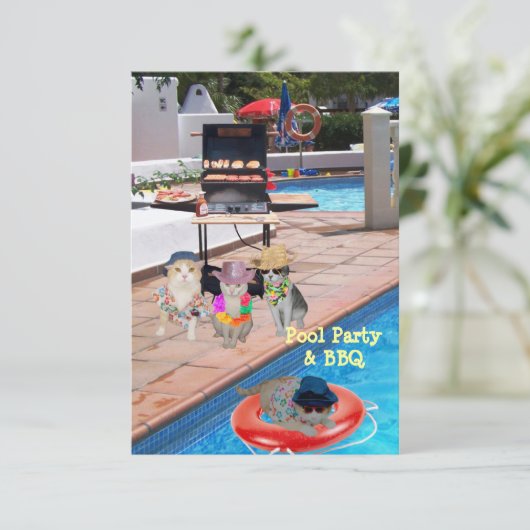 Invitation Pool Party & BBQ (Debout devant)