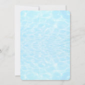 Invitation Pool Party Beach Party Summer Party élégant (Dos)