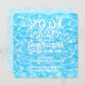 Invitation Pool Party Beach Party Summer Party tendance moder (Devant / Derrière)