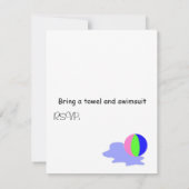 Invitation Pool Party Bright Beach Balls (Dos)