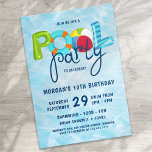 Invitation Pool Party fête d'anniversaire de KId<br><div class="desc">La meilleure façon pour les amis invitations à votre fête de piscine!</div>