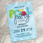 Invitation Pool Party fête d'anniversaire de KId<br><div class="desc">La meilleure façon pour les amis invitations à votre fête de piscine!</div>