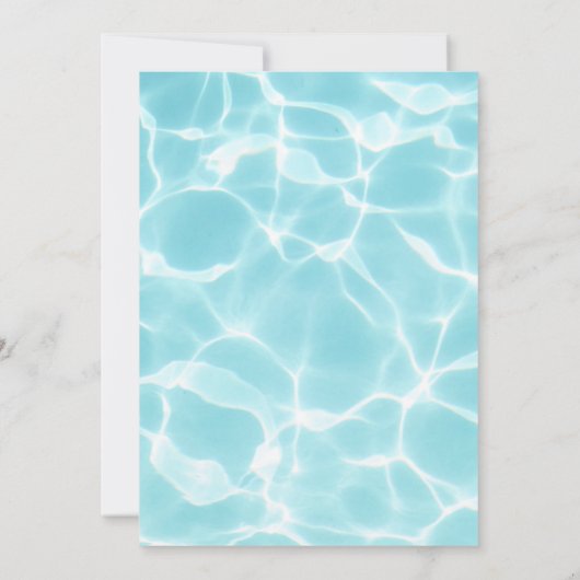 Invitation Pool Party Fête d'anniversaire pour enfants (Dos)