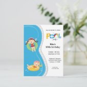 Invitation Pool Party (fille) (Debout devant)