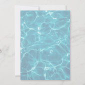 Invitation Pool Party Flamant rose fille 10e anniversaire (Dos)