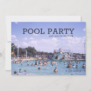 Invitation Pool Party Mi-siècle Retro maillots de bain