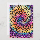 Invitation Pool Party Tie Dye Empreinte de léopard Pool Anniv (Dos)