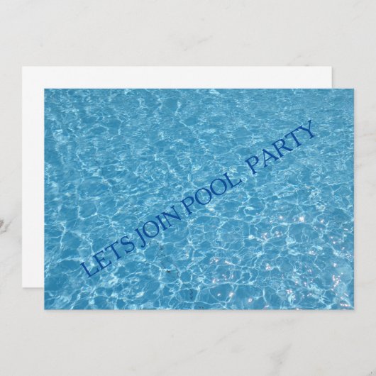 Invitation Pool permet de participer à l'invitation de la fêt (Devant / Derrière)