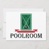 Invitation Poolroom Billiards Classique 8 Ball (Devant)