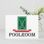 Invitation Poolroom Billiards Classique 8 Ball (Debout devant)
